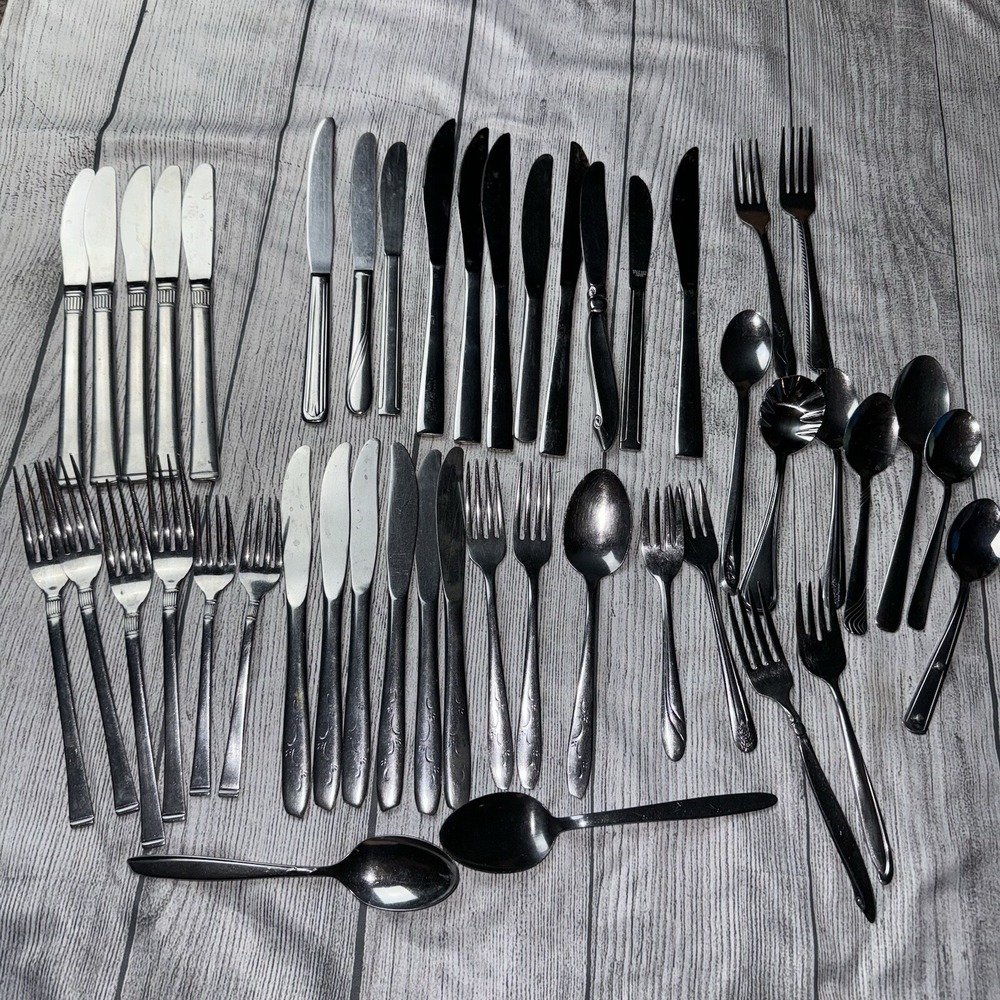 Vintage Flatware Silverware Lot Doric Ashton Superior Rogers Silco Stainless